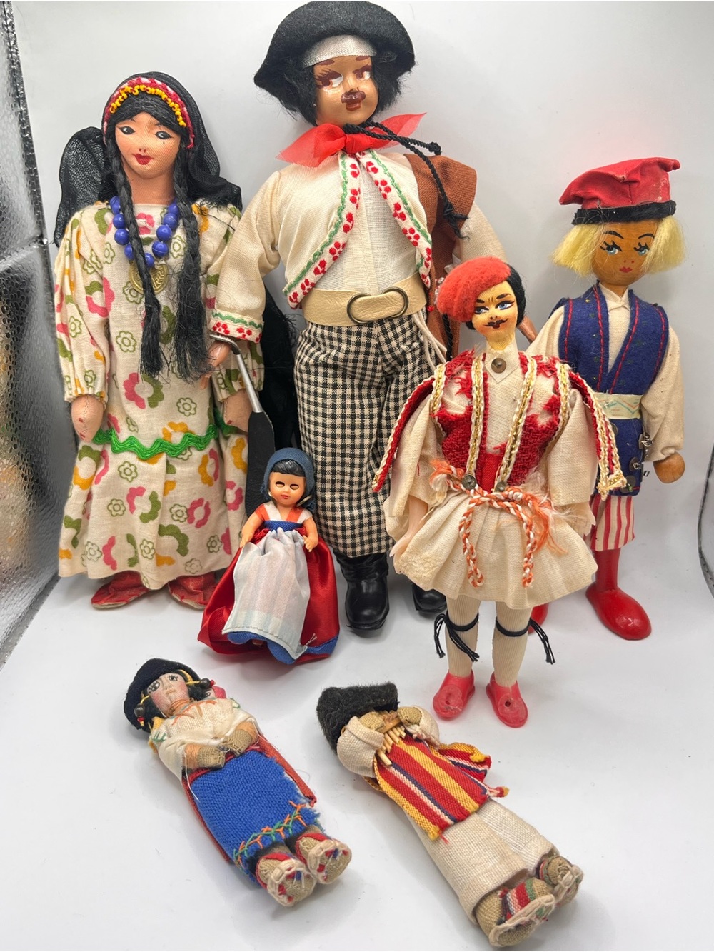 Collection of Vintage Ethnic Dolls Handmade